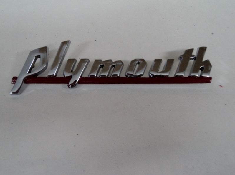 Plymouth Script Name Plate With Red Paint 1939 1940