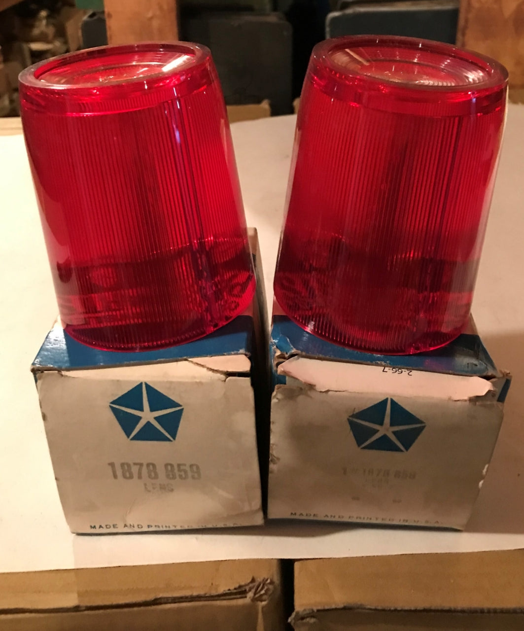 1959 Dodge Back up light lens chrysler part number 1878859