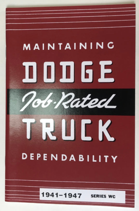 Dodge Truck Owners Manual 1941 1942 1945 1946 1947 