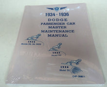 Shop Manual Dodge Cars 1934-1936