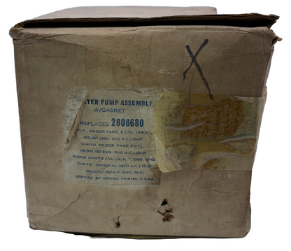 New Old Reproduction Stock Water Pump Assembly w/ Gasket for 1958-69 #2808680