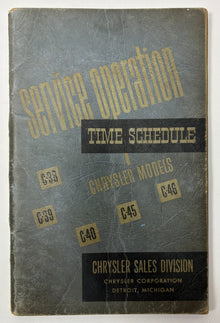 Original 1946-1949 Chrysler Factory Labor Time Manual D-12927