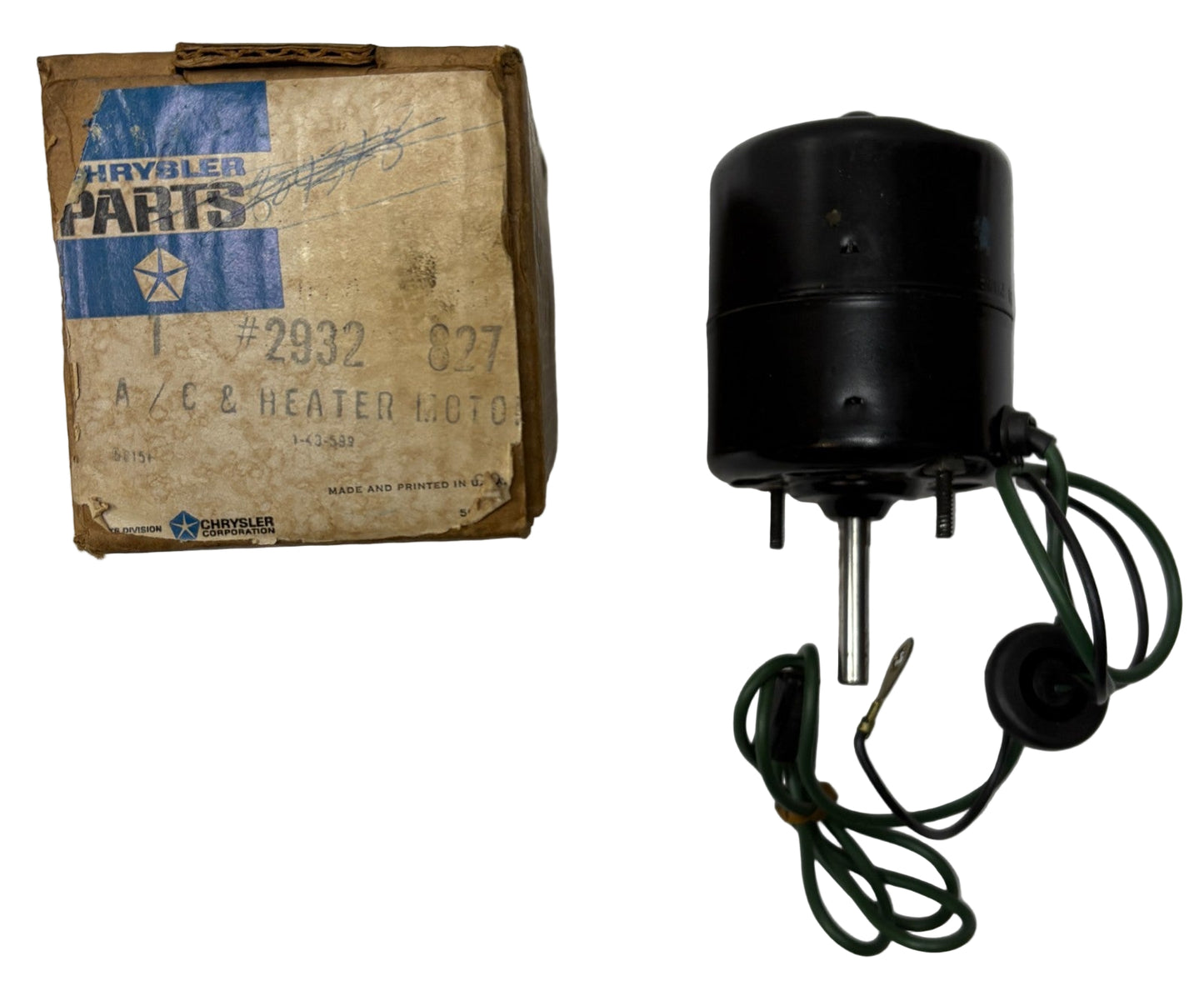 New Old Stock Heater Blower Motor for 1969-73 C Body Models Mopar #2932827