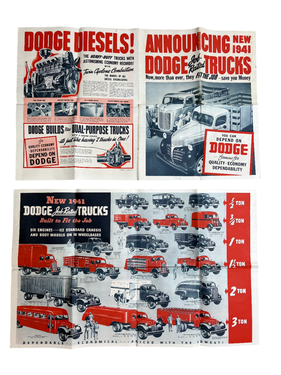 Original 1941 Dodge Job-Rated Trucks Newspaper Ad W-1