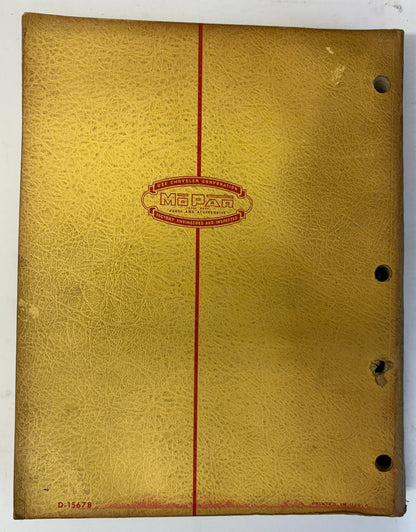 Original 1956 Mopar Parts Price List D-15678