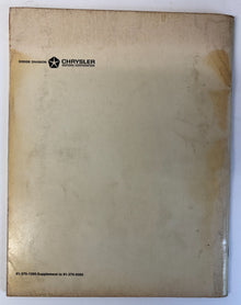 Original 1971 Dodge Trucks Service Manual Supplement 81-370-1350