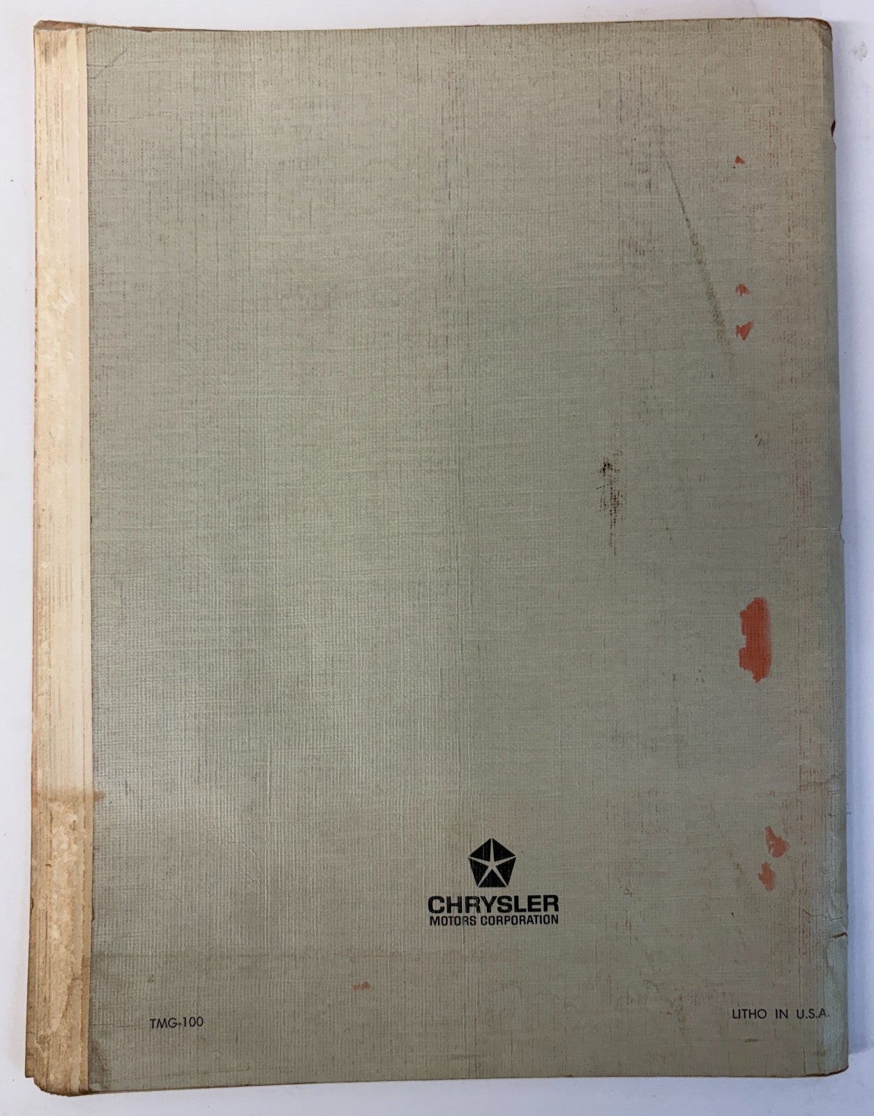 Original 1971 Passenger Car Service Highlights TMG-100