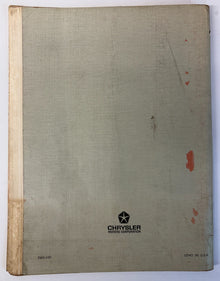 Original 1971 Passenger Car Service Highlights TMG-100