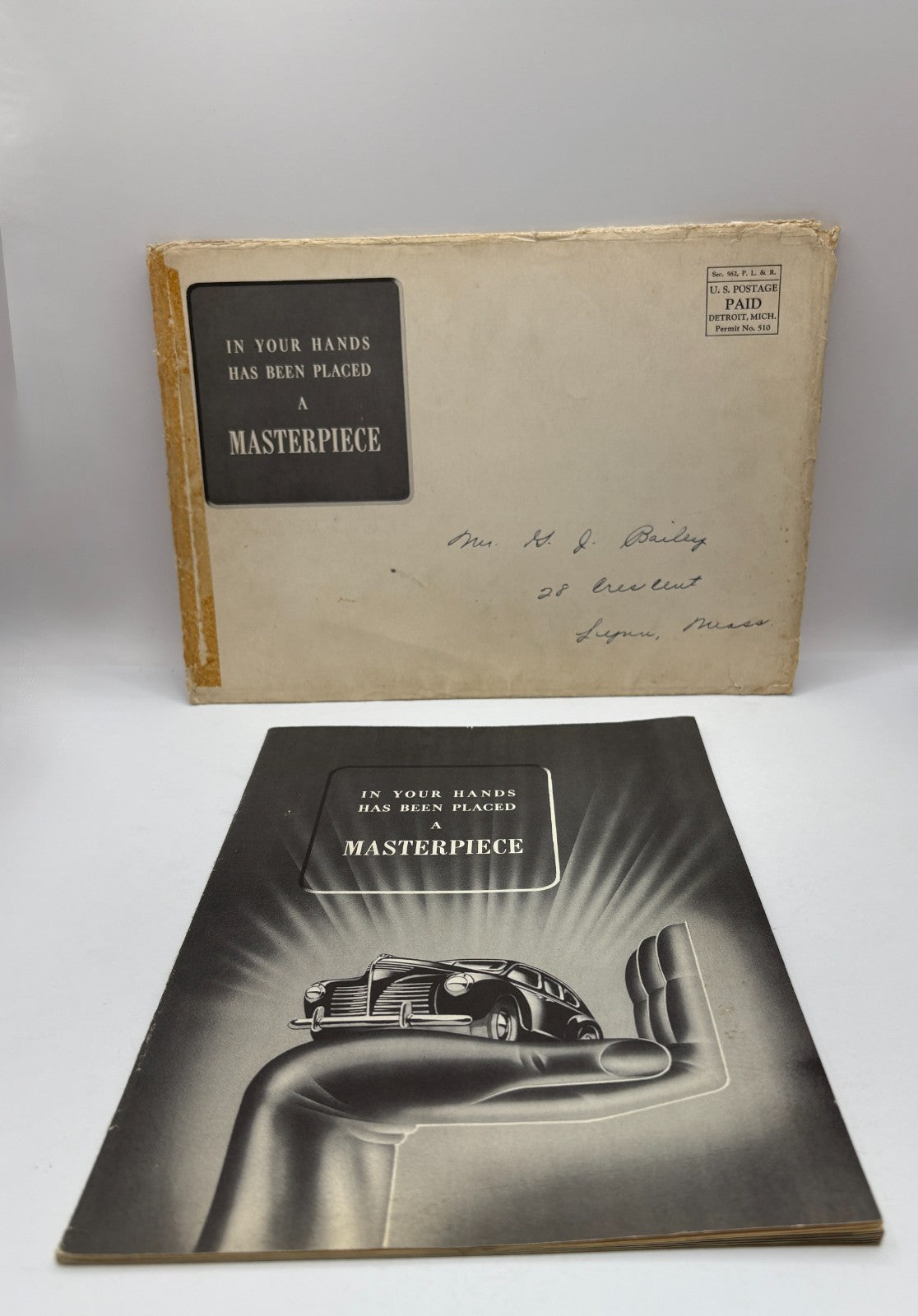 Original Plymouth "In Your Hands Masterpiece" #8744-K with Envelope