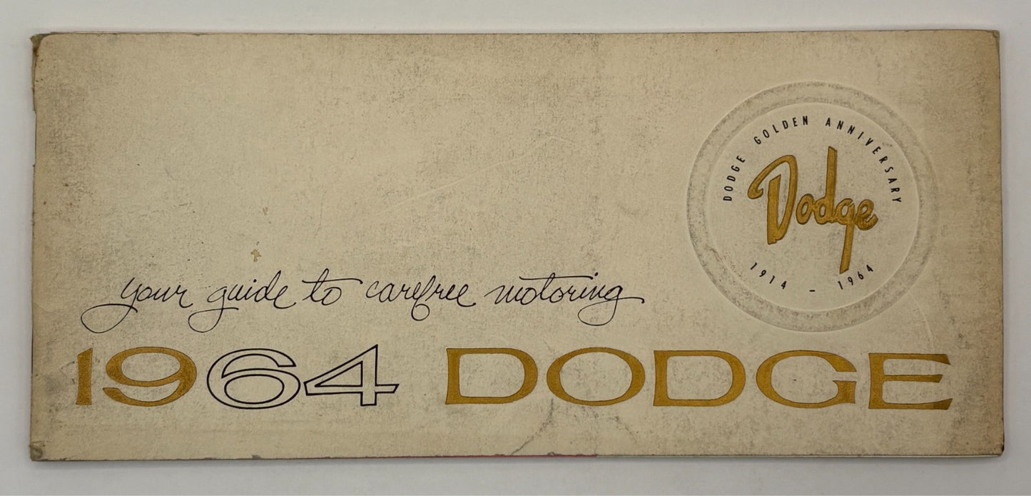Original 1964 Dodge "Your Guide to Carefree Motoring" #81-270-4255