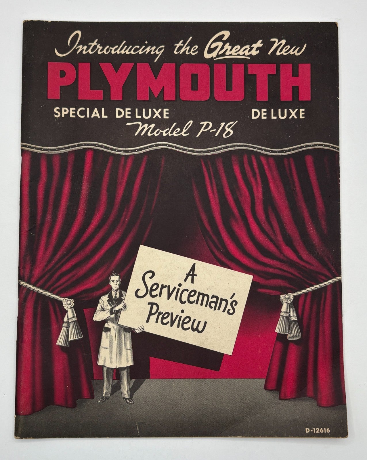 Original 1949 Plymouth P-18 "A Serviceman's Preview" #D-12616