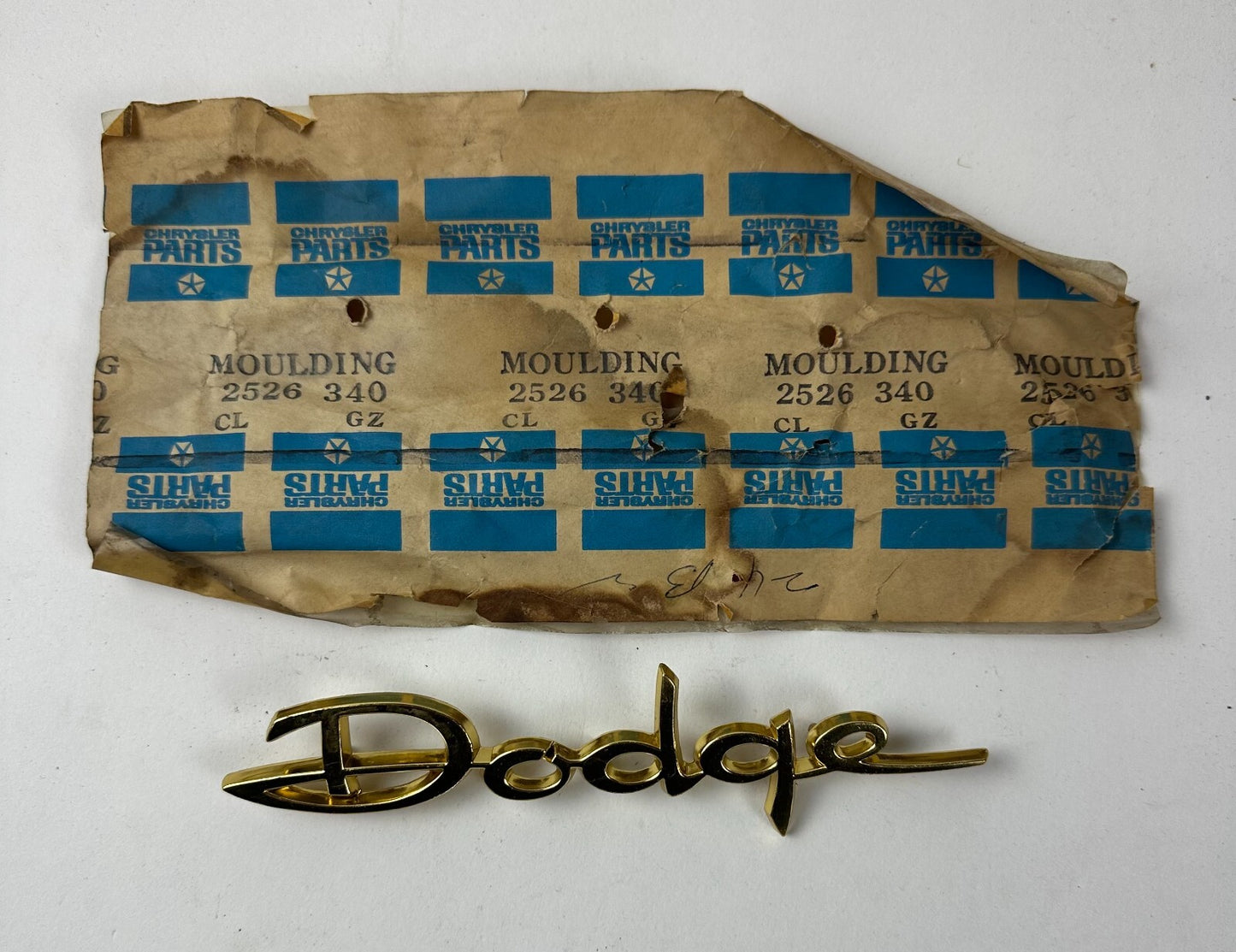 NOS Mopar Deck Lid Dodge Nameplate 1965 Dodge Coronet 500 Models #2526340