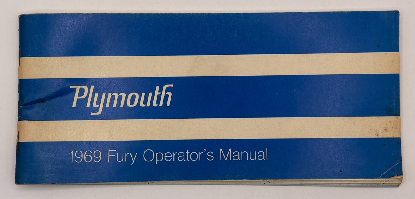 Original 1969 Plymouth Fury Operator's Manual #81-570-9455