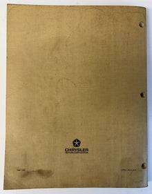 Original 1970 Passenger Car Service Highlights TMF-100