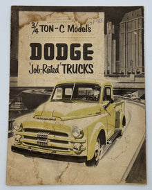 Original Dodge "Job-Rated" 3/4 Ton-C Models Truck Brochure 1951-1953