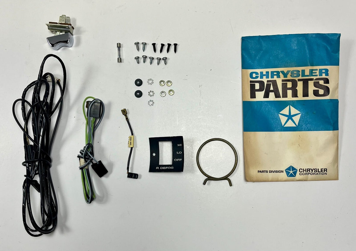 New Old Stock Rear Window Defogger Pkg. for 1968 Models Mopar #2837972 ...