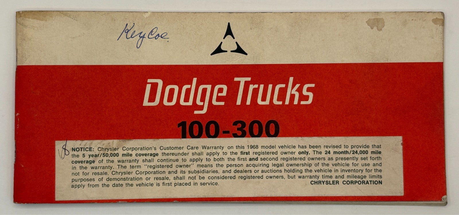 Original 1968 Dodge Trucks Operator's Manual #81-370-8355 – Roberts ...