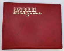 Original 1978 Dodge Data Book & Car Selector