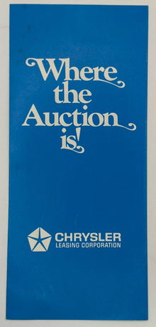Chrysler Where the Auction is! Brouchure