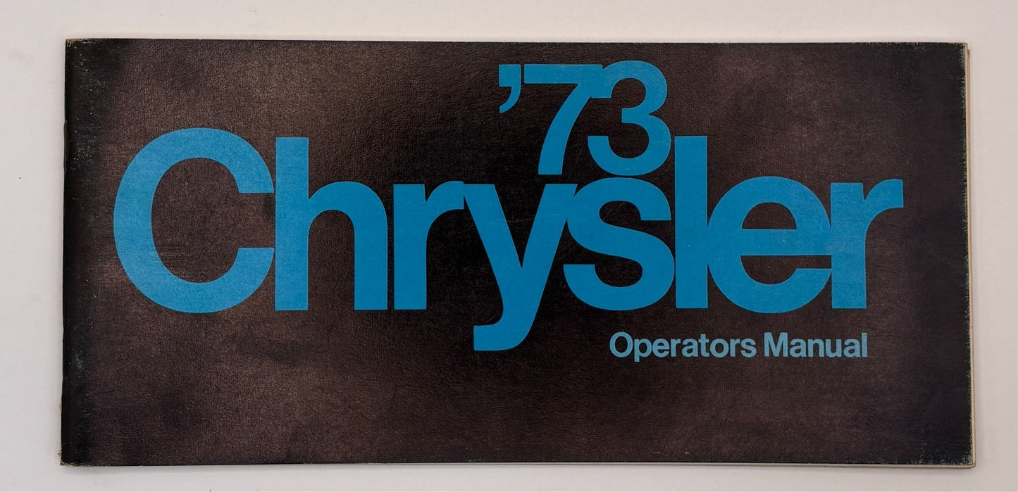 Original 1973 Chrysler Operators Manual #81-070-3170