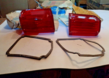 New Old Stock Tail Light Lens Pair for 1966 Plymouth Fury #2585031 & 2585032