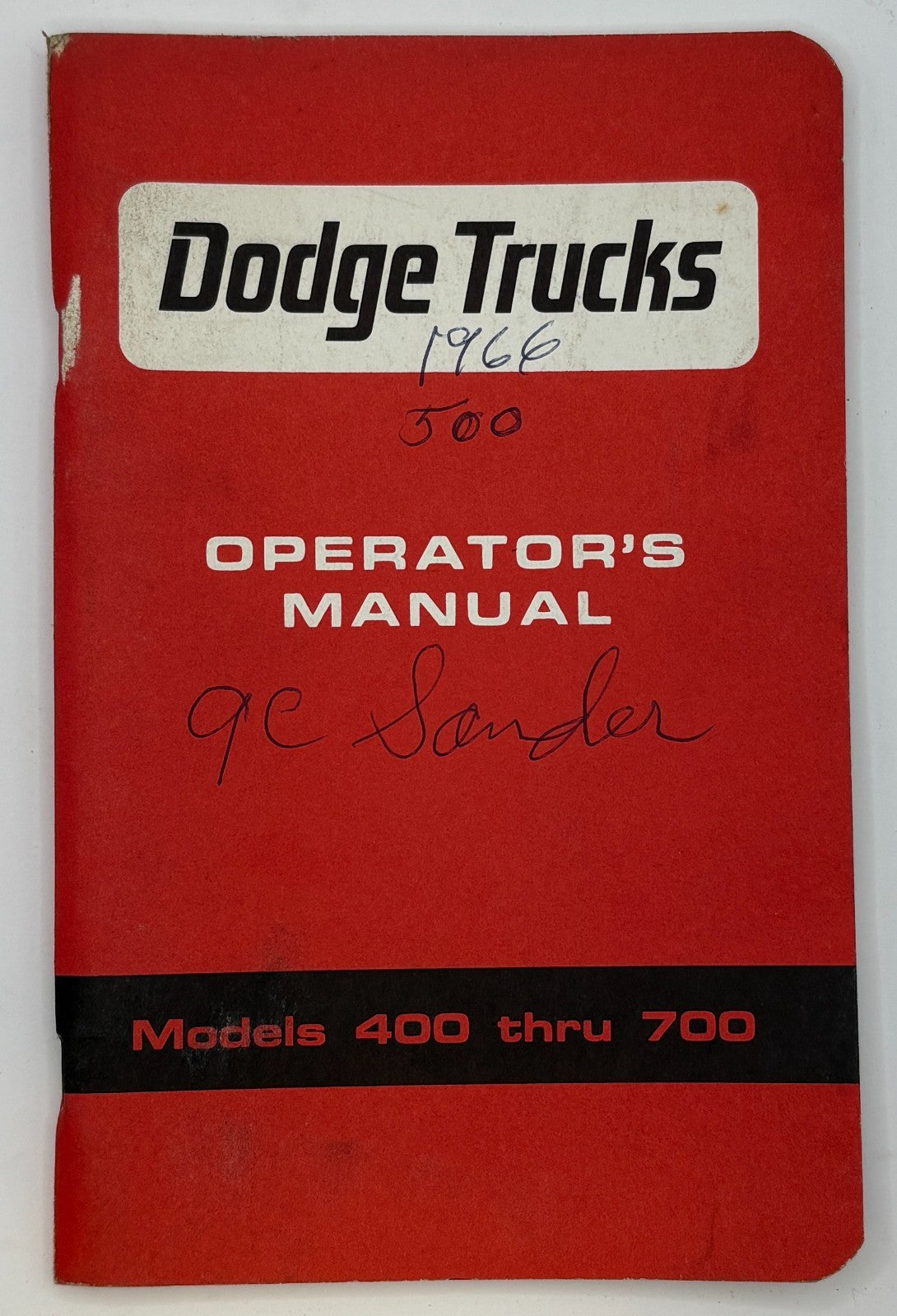 Original 1966 Dodge Trucks Operator's Manual Models 400-700 #81-370-5365