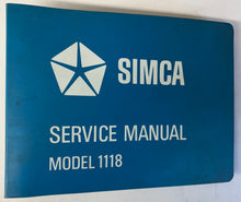 Original 1968 Simca Model 1118 Service Manual 81-870-9125