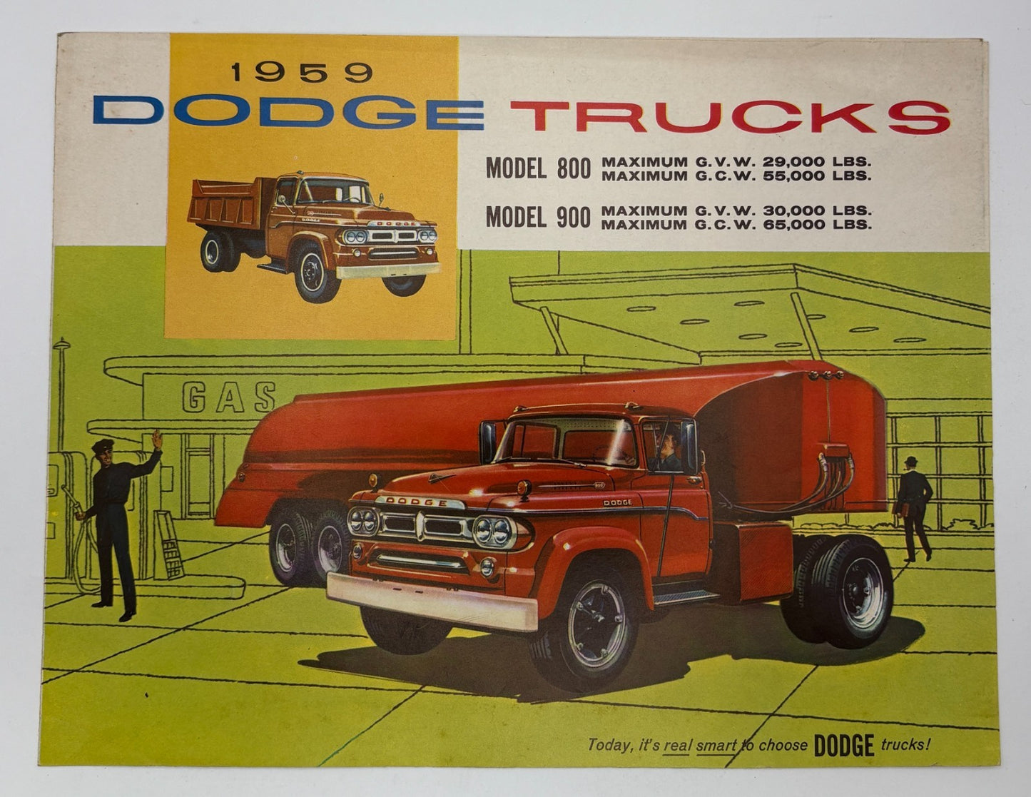 Original 1959 Dodge Trucks Model 800, 900 Sales Pamphlet #6432 8-58