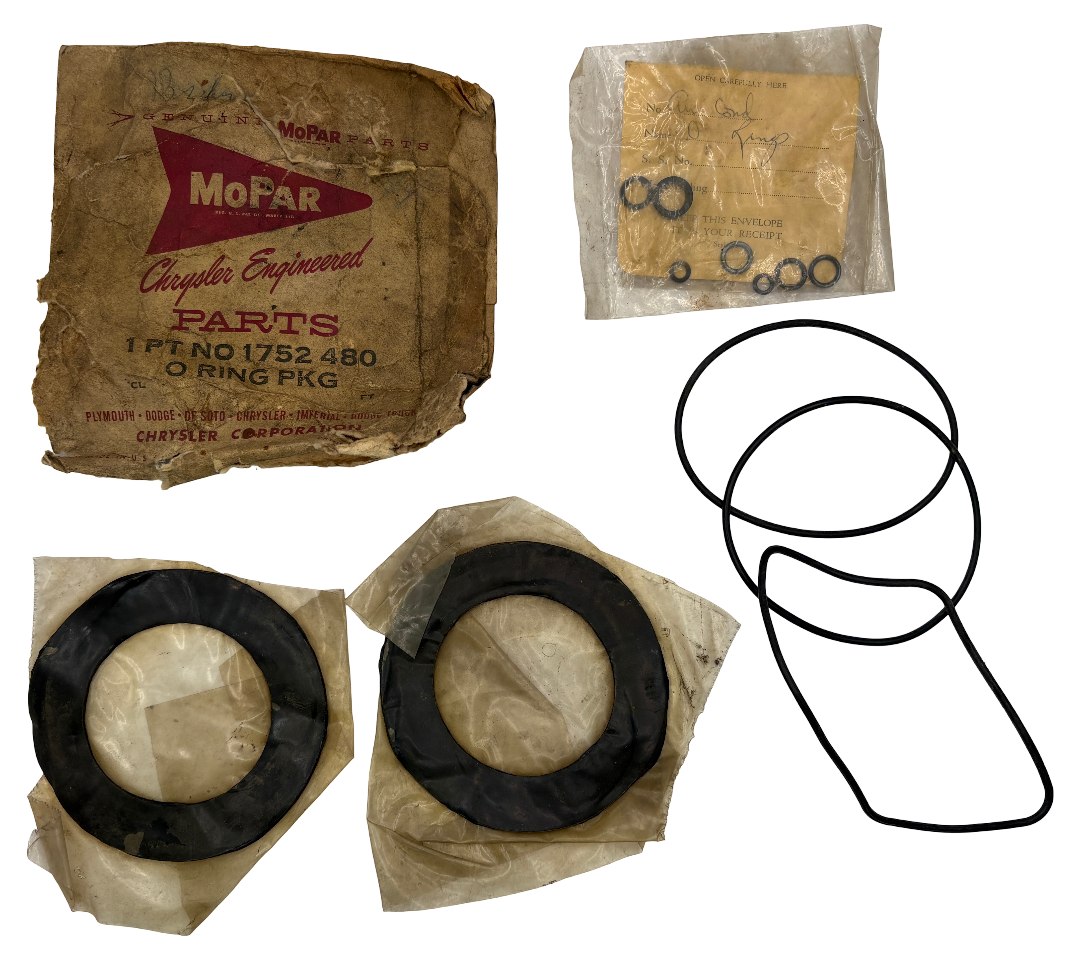 New Old Stock Steering Gear "O" Ring Package for 1957-58 Models Mopar #1752480