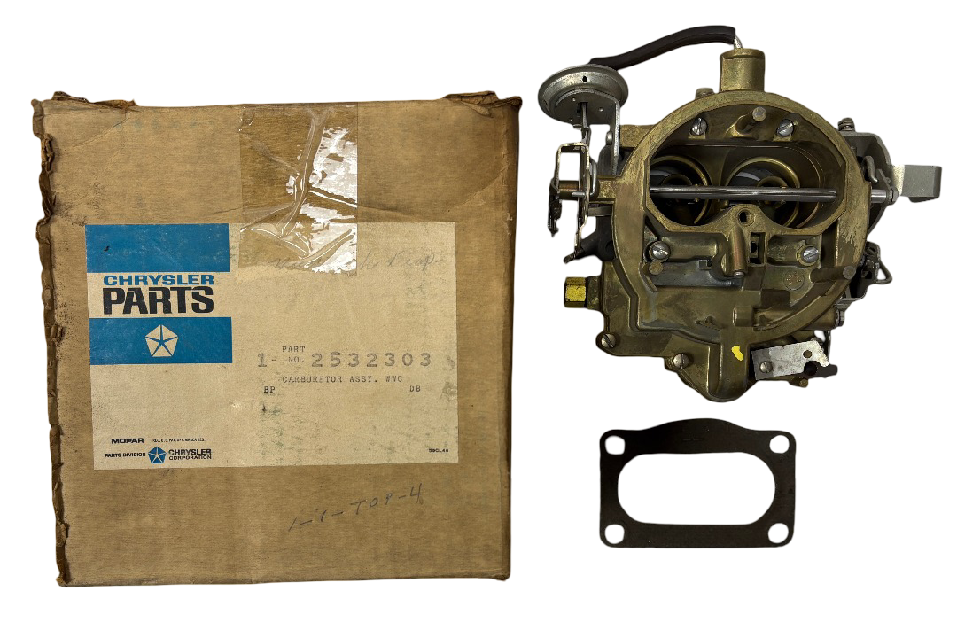 New Old Stock 2 Barrel Carburetor Assembly for 1965 Dodge 361 V8 Auto #2532303