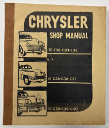 Original 1948 Chrysler Shop Manual D-11298