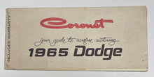 Original 1965 Dodge Coronet "your guide to carefree motoring" #81-270-5255