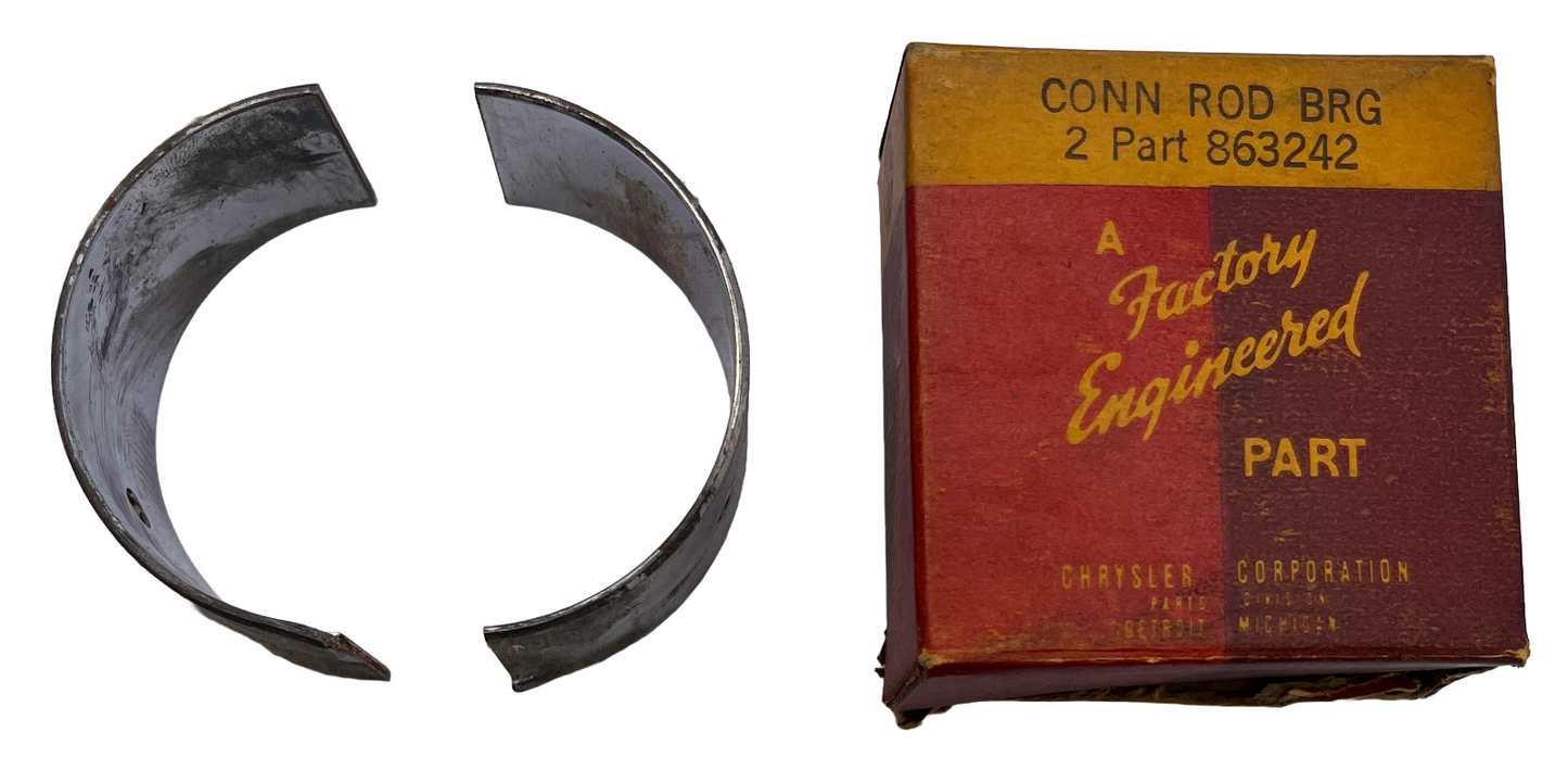 New Old Stock Connecting Rod Bearing for 1933-41 Plymouth 6 Cyl Standard #863242