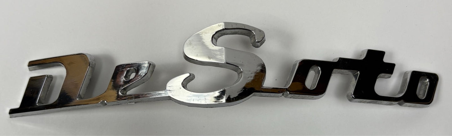 New Old Stock Hood Nameplate for 1950 DeSoto Models Mopar #1335479