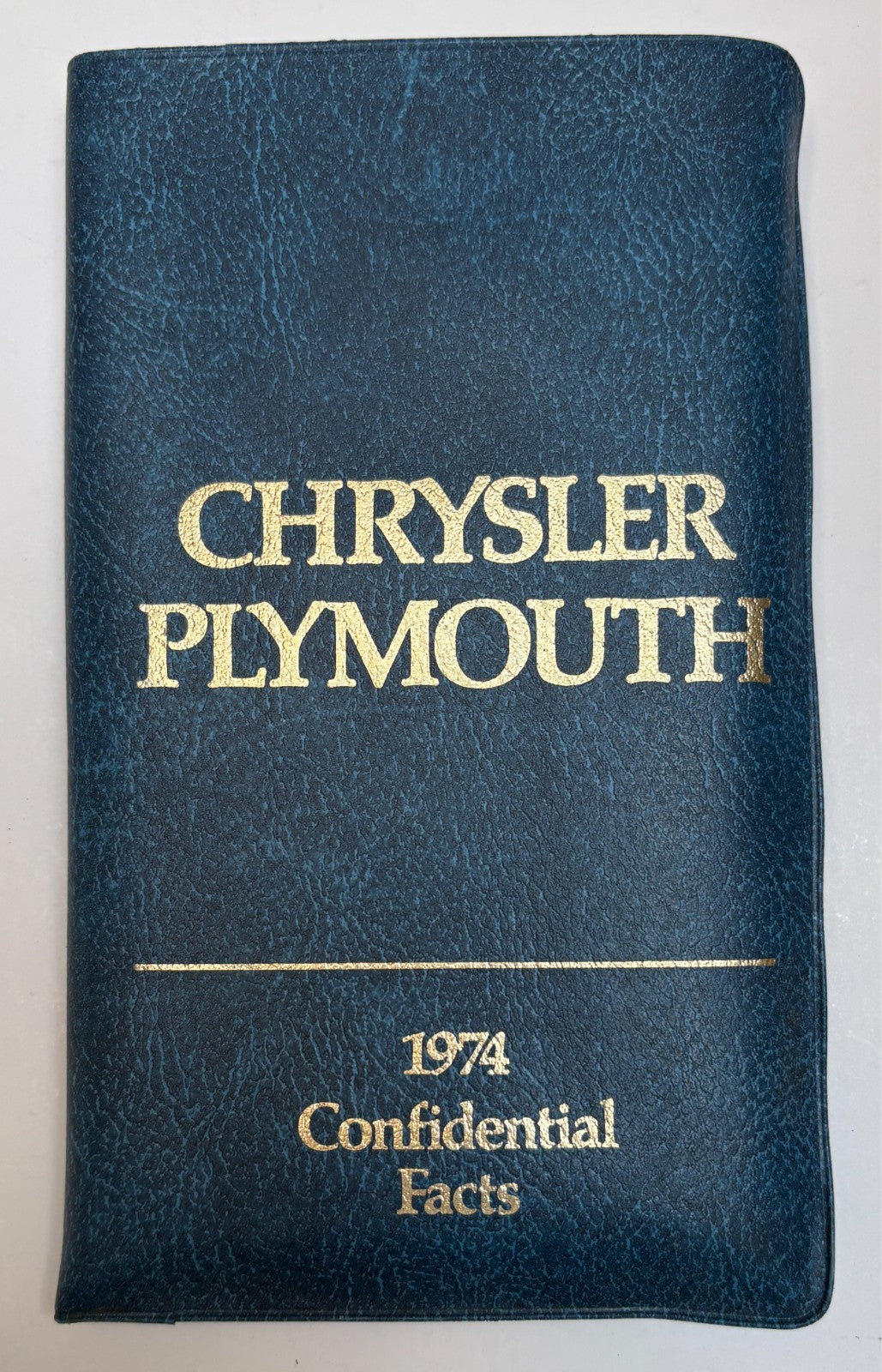 Original 1974 Chrysler Plymouth "1974 Confidential Facts" Dealer Training