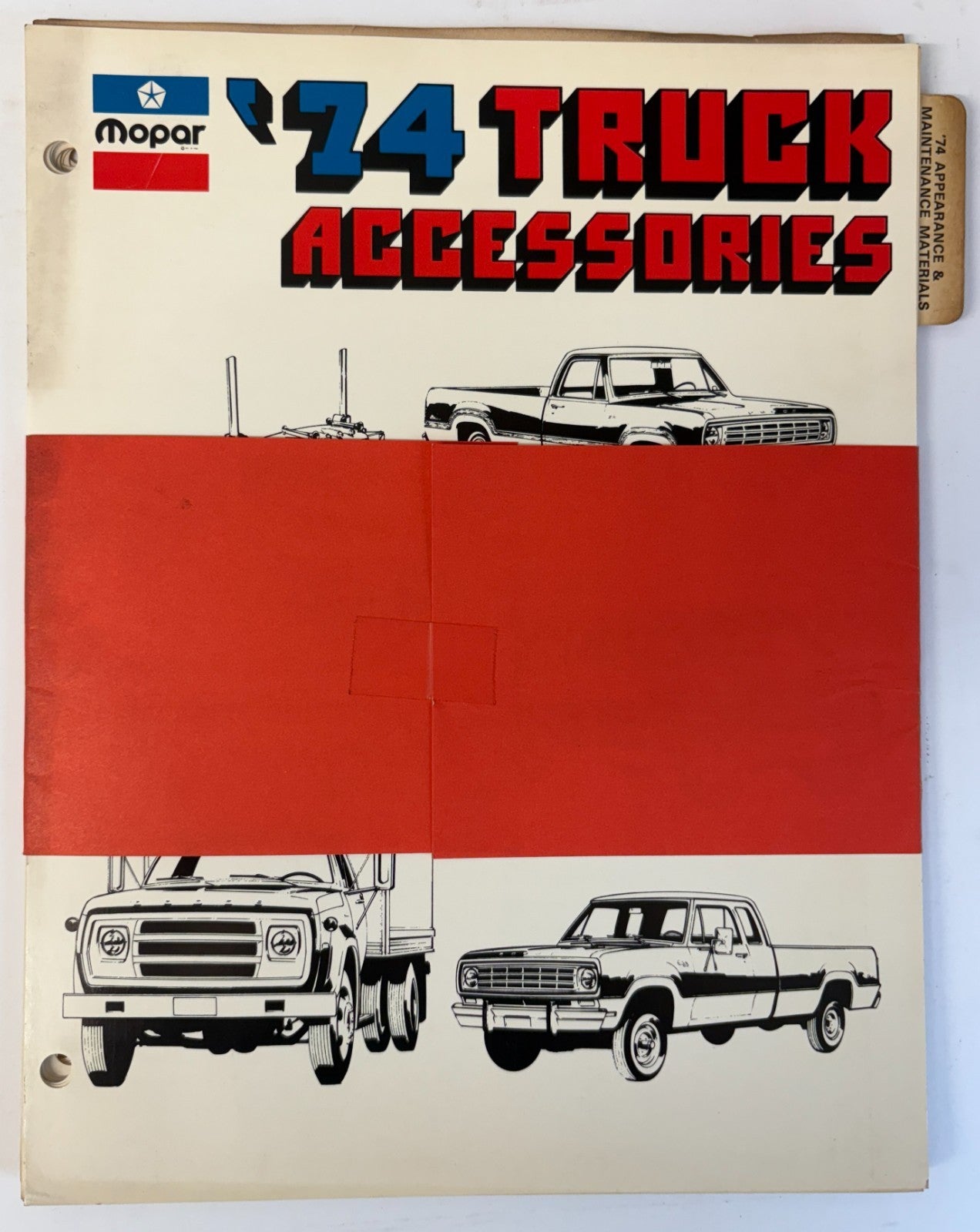 Original 1974 Mopar Truck Accessories Catalog 81-670-0416