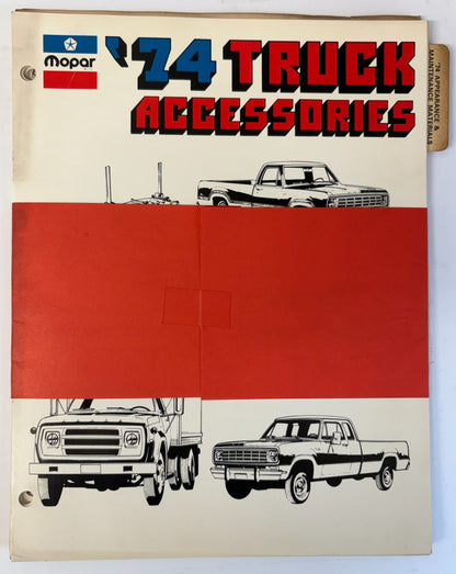 Original 1974 Mopar Truck Accessories Catalog 81-670-0416
