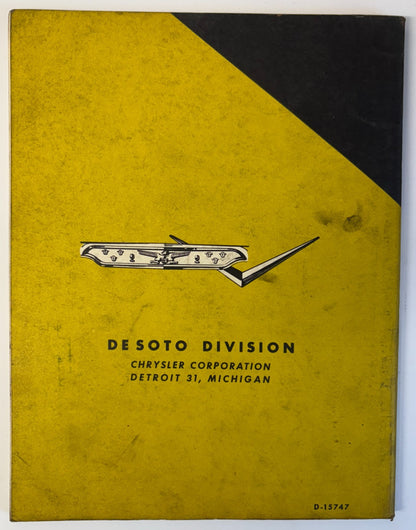 Original 1956 DeSoto Torque-Flite Transmission Service Manual D-15747