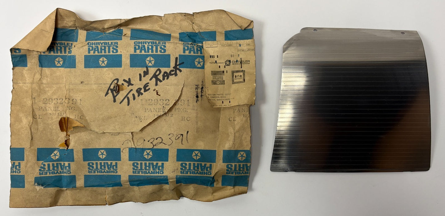 New Old Stock Left Fender Lower Front Panel for 1968 Chrysler Models #2932391