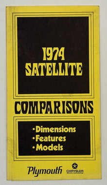 Original 1974 Plymouth Satellite Comparisons Pamphlet