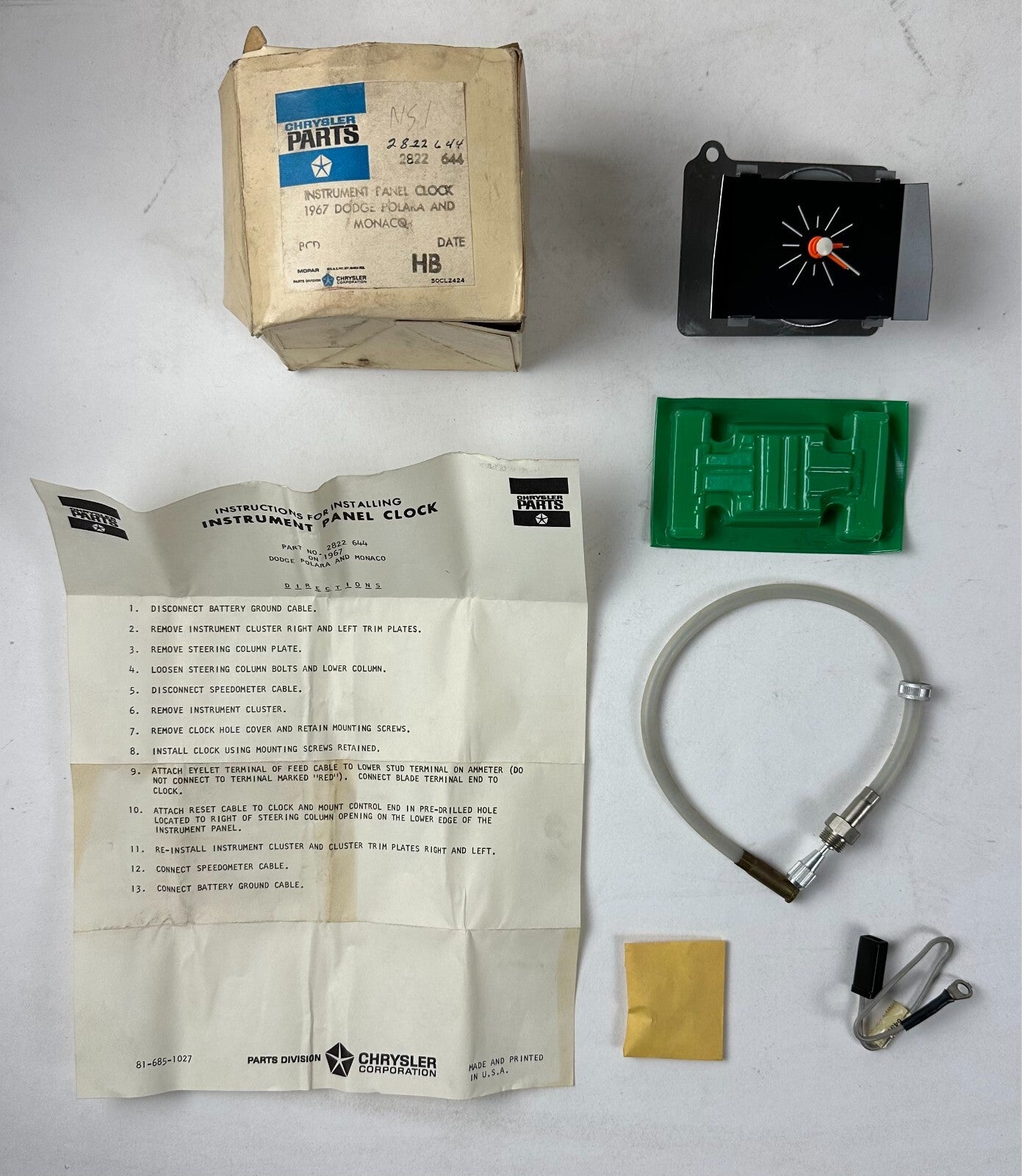 NOS Mopar Dash Clock 1967 Dodge C Body Models #2822644 – Roberts Motor ...