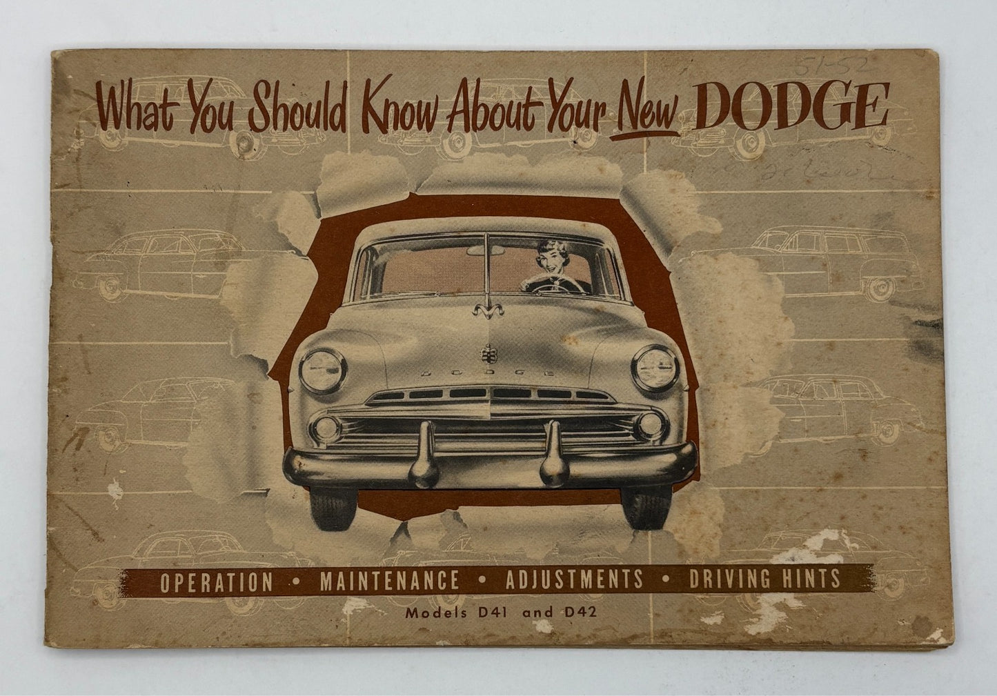 Original 1951 Dodge Owner's Manual "What You Should Know" #D-13580