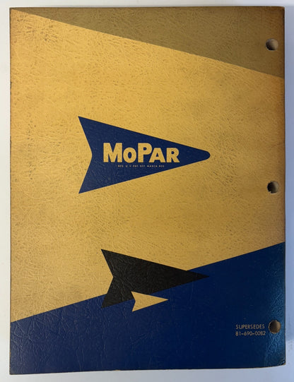 Original 1960 Mopar Parts Price List 81-690-0149