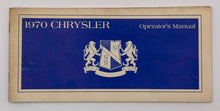 Original 1970 Chrysler Operator's Manual #81-070-0170