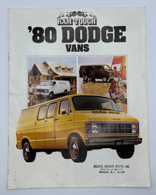 Original 1980 Dodge "Ram Tough '80 Dodge Vans" Brochure 81-407-0037