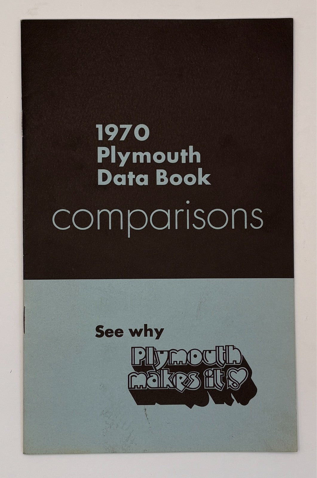Original 1970 Plymouth Data Book Comparisons