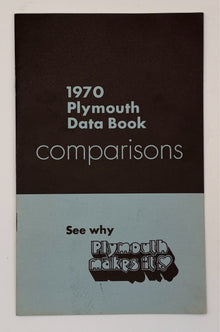 Original 1970 Plymouth Data Book Comparisons