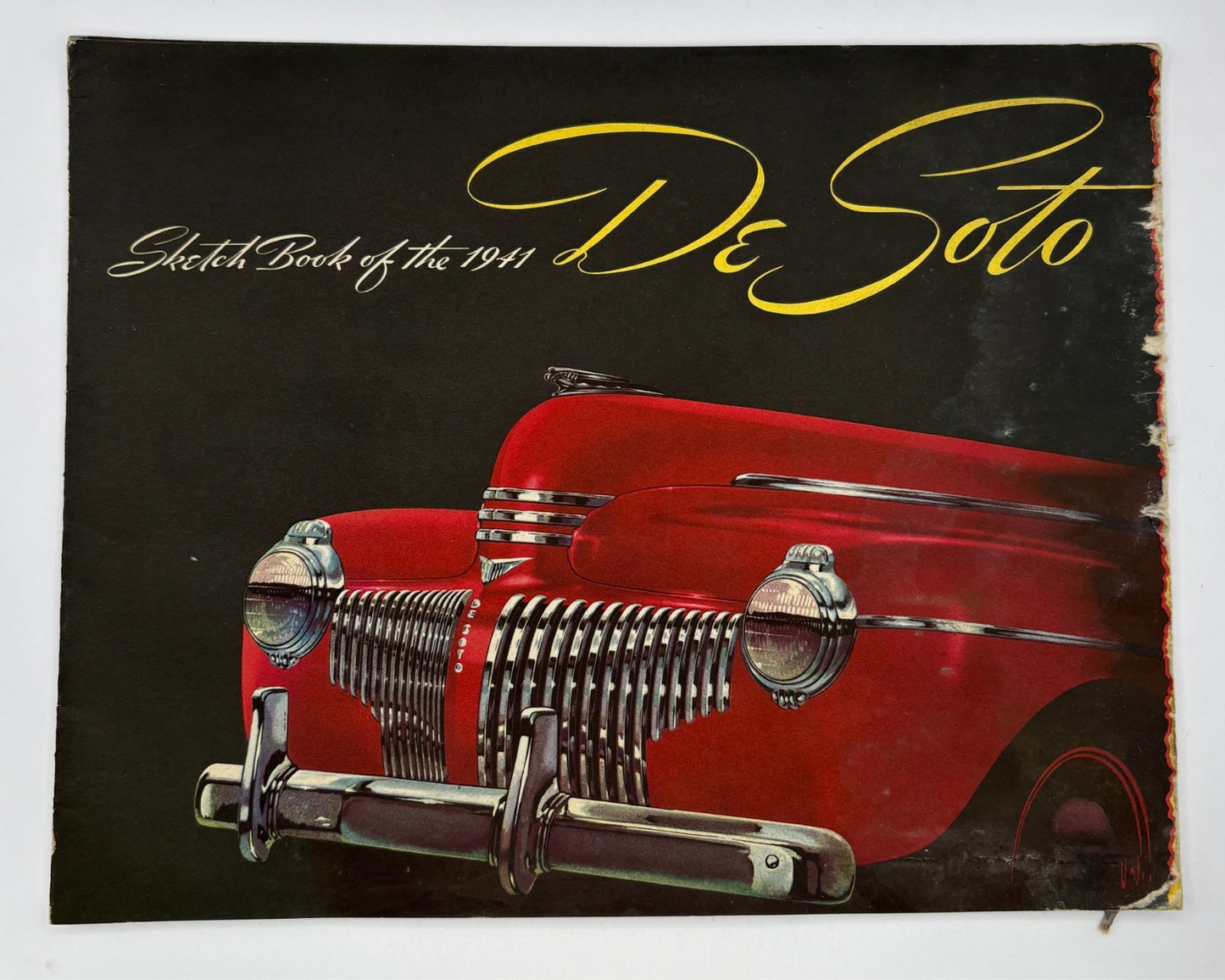 Original 1941 DeSoto Sketch Book Sales Brochure