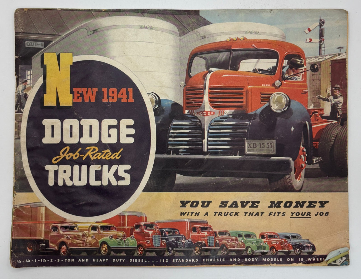 Original 1941 Dodge Job-Rated Trucks Brochure W-12-150M-2-41