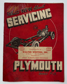 Original 1946 Plymouth "What's NEW About SERVICING" P-15 D-11148